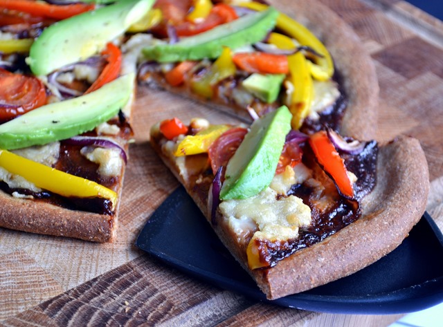 Southwestern-style BBQ Pizza (with Vegusto No-Moo Melty)