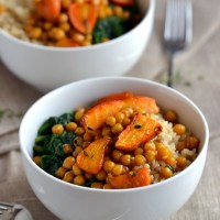 Maple-Orange Roasted Chickpeas & Carrots ( & Brown Rice Bowl)