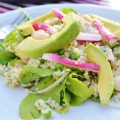 Radish, White Bean + Avocado Quinoa Salad