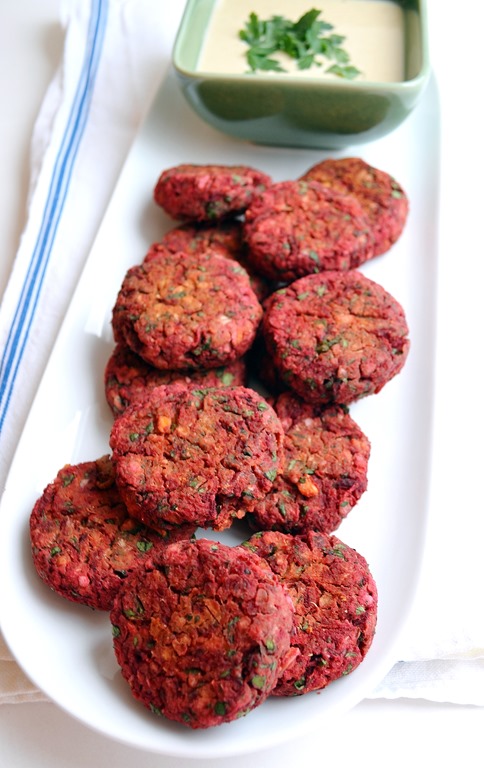 All About Chickpea Flour- Baked Beetroot Falafel