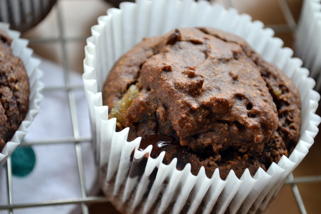 Double Ginger Choc Chunk Muffins