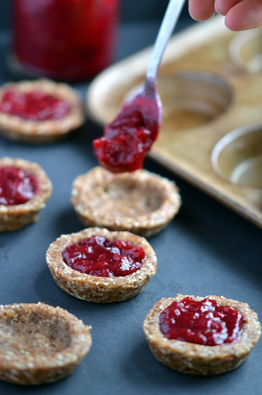 Healthy, No-Bake Cranberry Jam Tarts