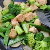 Ginger Cashew Tempeh with Sugar Snap Peas