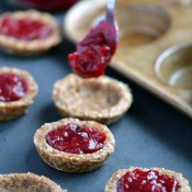 Healthy, No-Bake Cranberry Jam Tarts