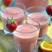 Strawberry, Orange & Rosewater Smoothie: Virtual Baby Shower
