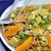 Orange, Edamame & Avocado Noodle Salad