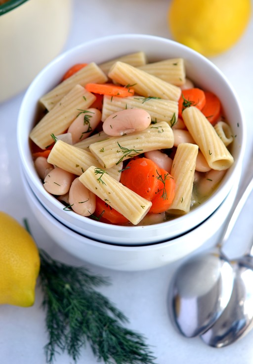 Lemon-Dill Pasta & Bean Soup